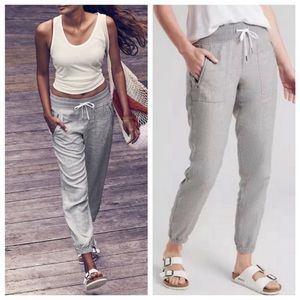 Athleta Gray Cabo Linen Jogger Pant 4